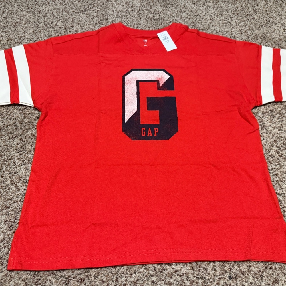 GAP Red Short Sleeve Graphic Cotton Tee Size XL NWT
